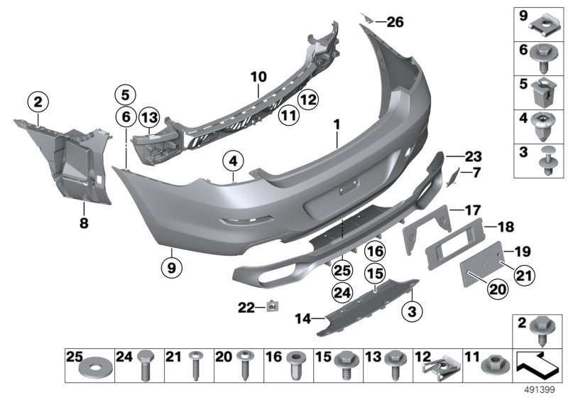 BMW 51137176631 Number Plate Carrier, Rear