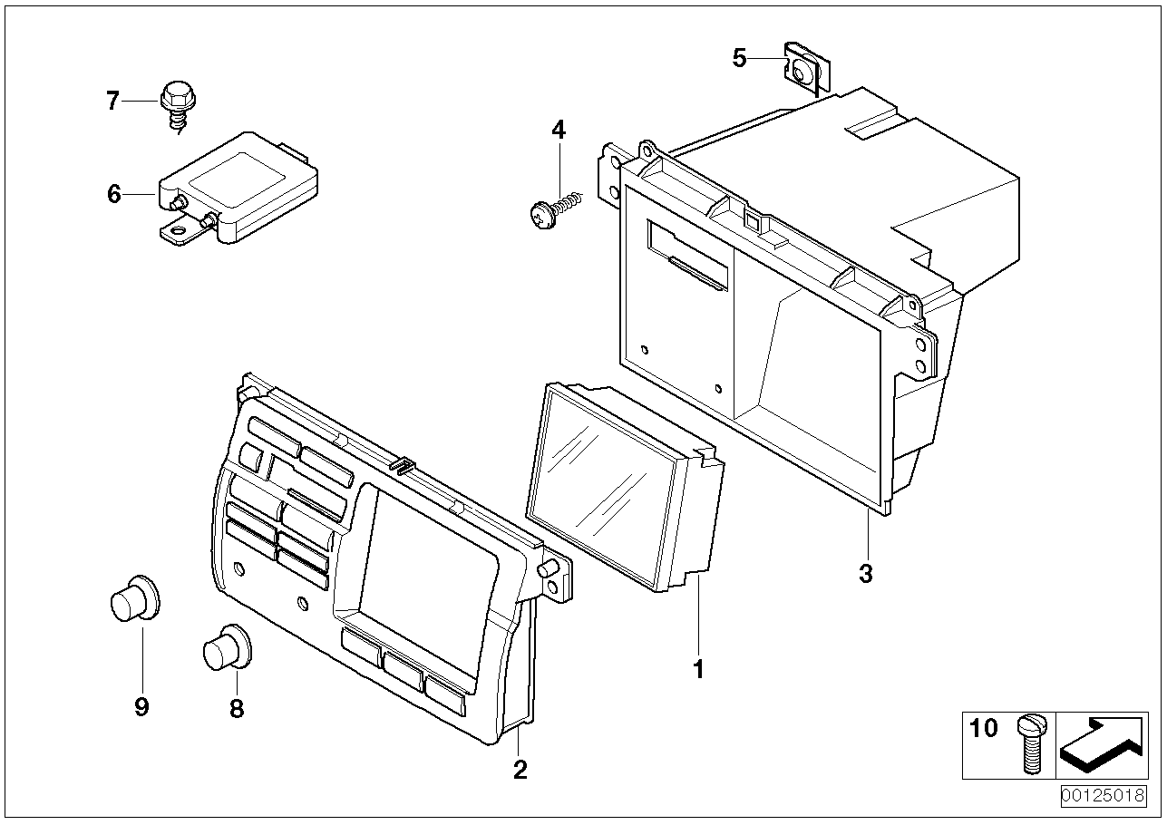 BMW 65528384681 Rotary Knob On-Board Monitor, Menu