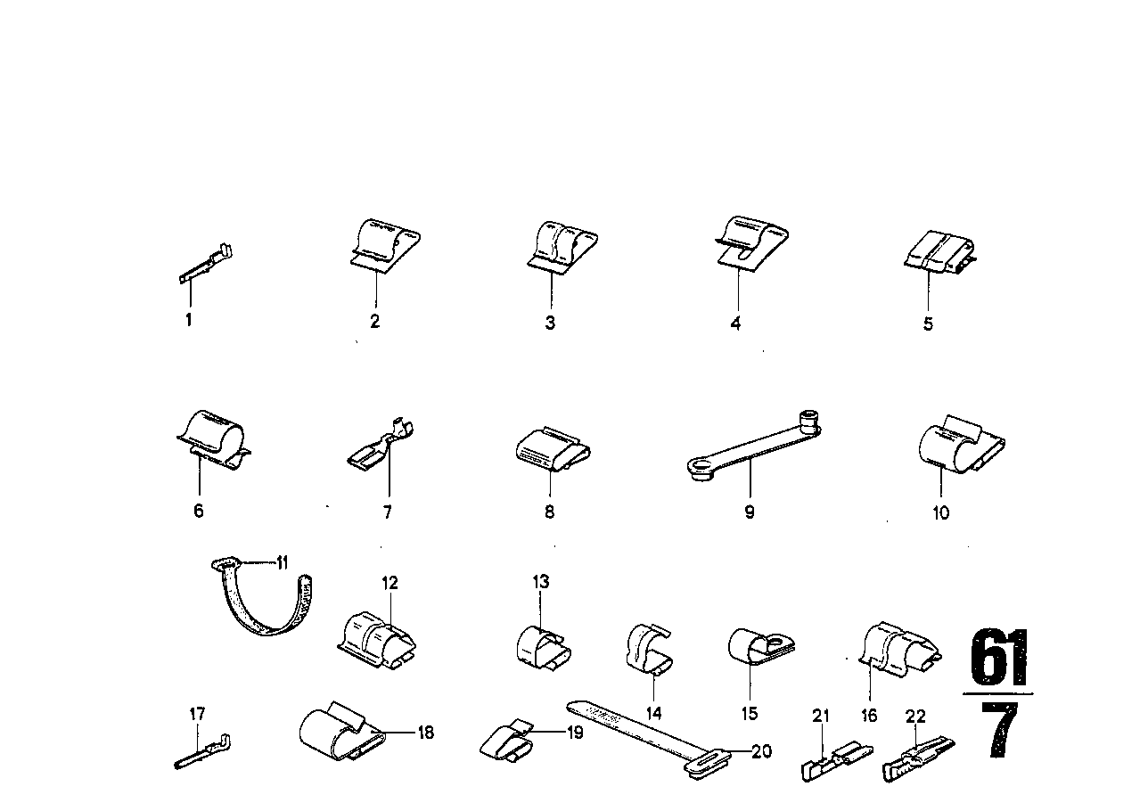 BMW 61131351135 Cable Clamp