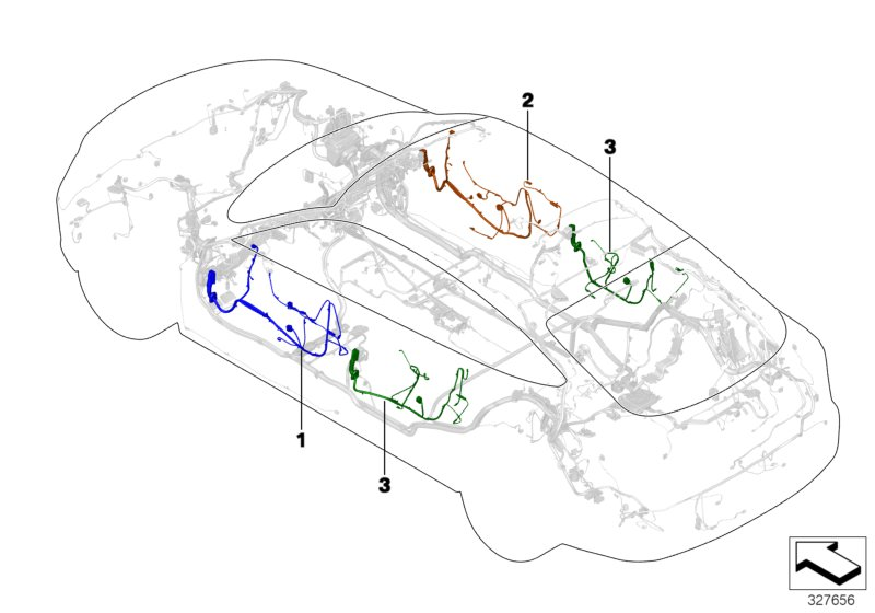 BMW 61129325917 Wiring Set Rear Door