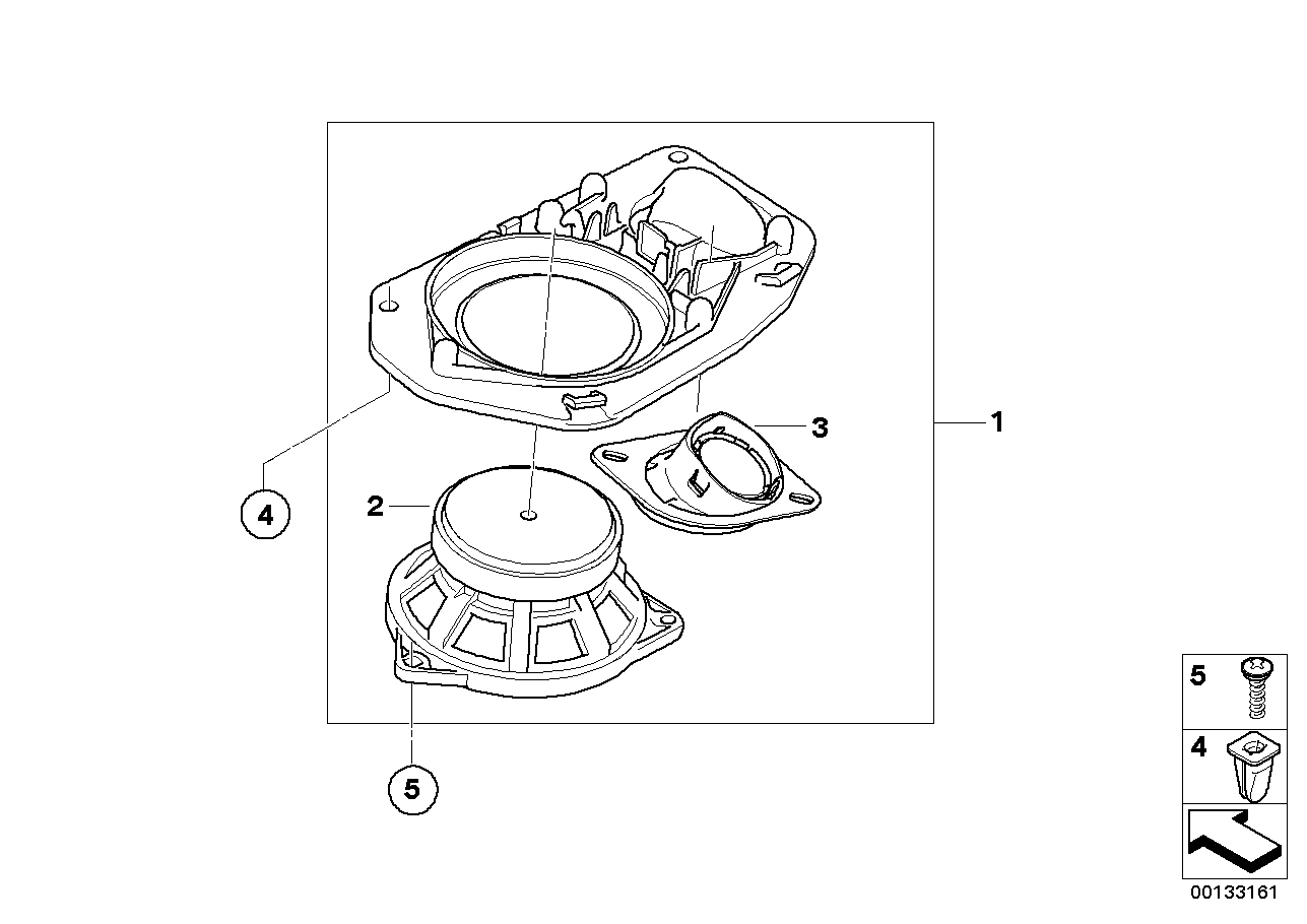 BMW 65137839070 Speaker Carrier, Indi.Audio System, Left