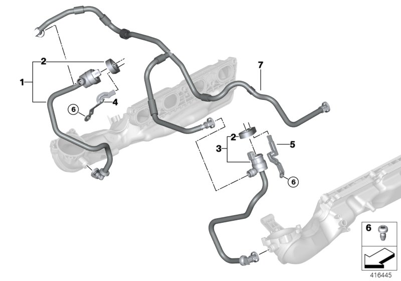 BMW 13907848344 Fuel Tank Breather Line