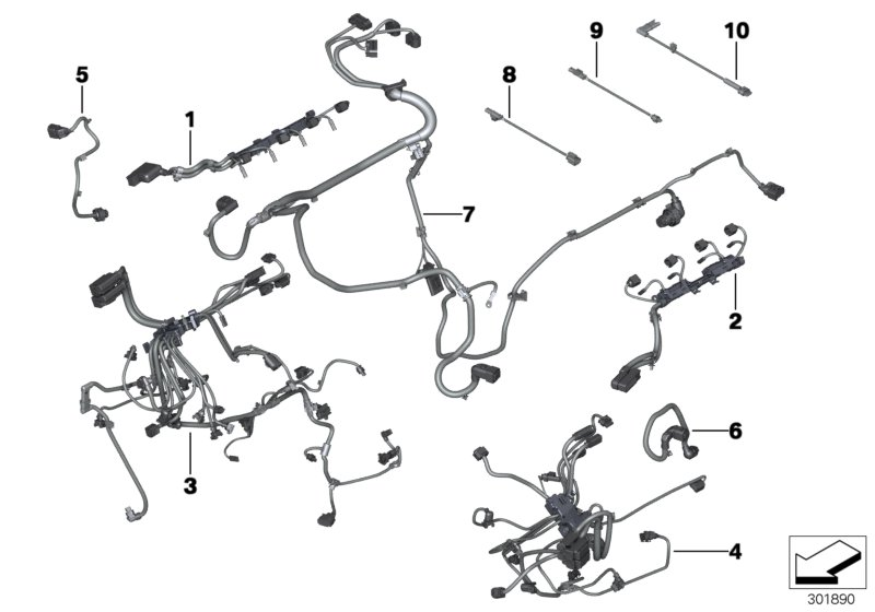 BMW 12517633258 Wiring.Harness,Motor,Sensorsystem,Module 2