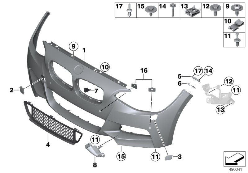 BMW 51118058097 Panel, Bumper, Primed, Front