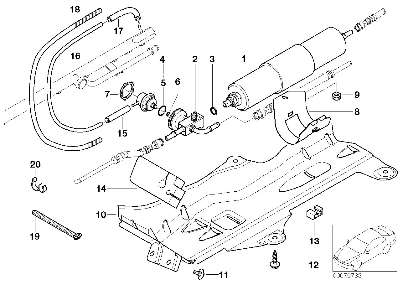 BMW 61131365412 Cable Clamp