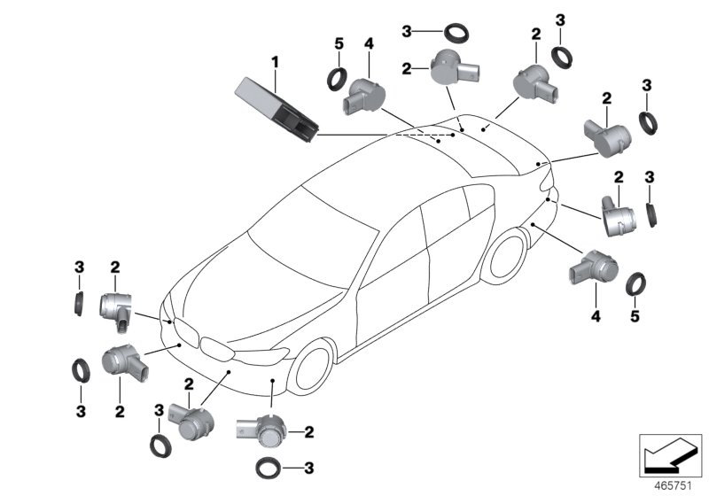 BMW 66209476555 CONTROL UNIT FOR PARK DISTAN