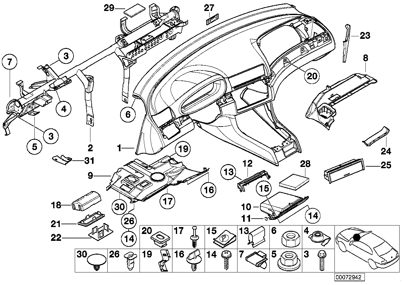 BMW 51458237201 Covering Lower