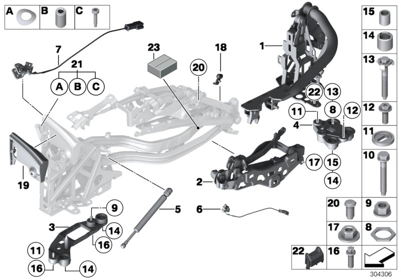 BMW 54377335901 Repair Kit, Cable Routing