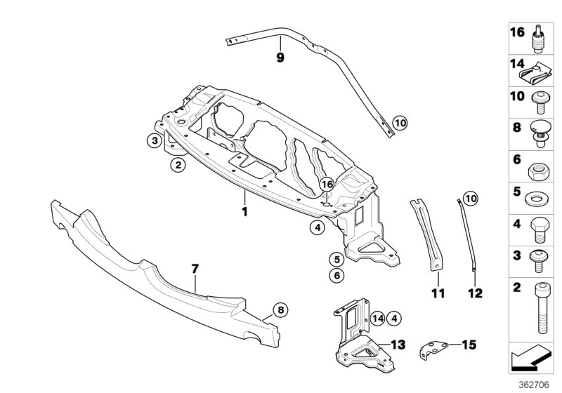 BMW 51717197211 Bracket Headlight Left