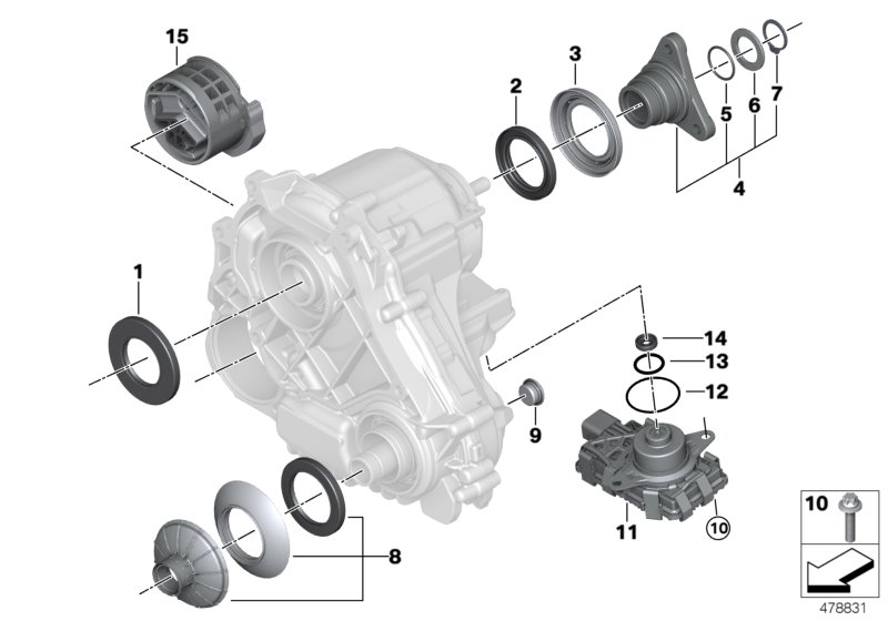 BMW 27608098425 Longitudinal Torque Module