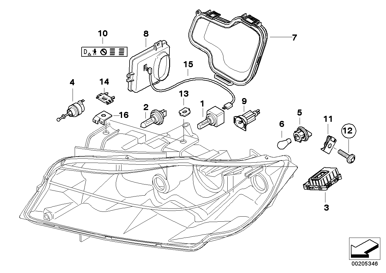 BMW 63117175037 Connection Cable, Xenon