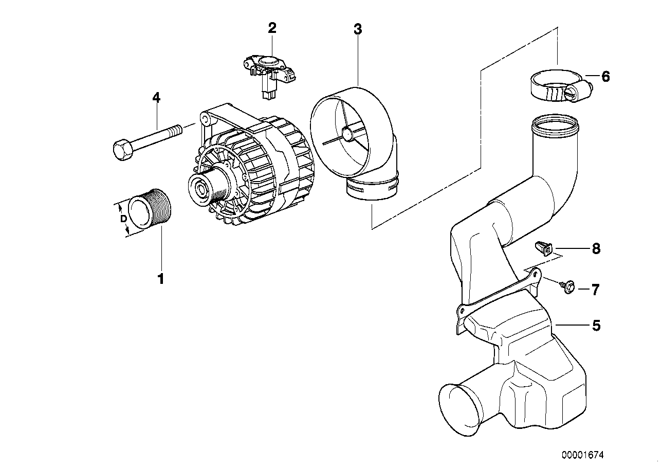 BMW 12311433265 Compact Alternator