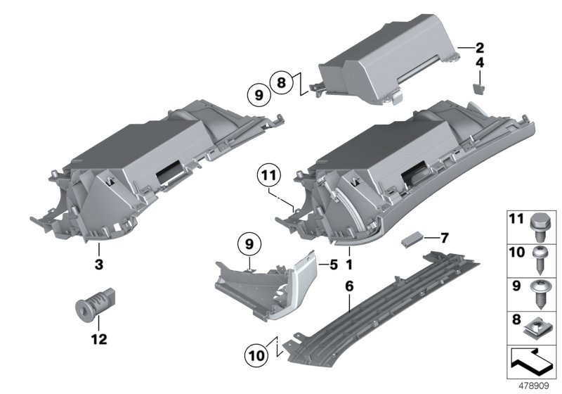 BMW 51169223666 Glove Box