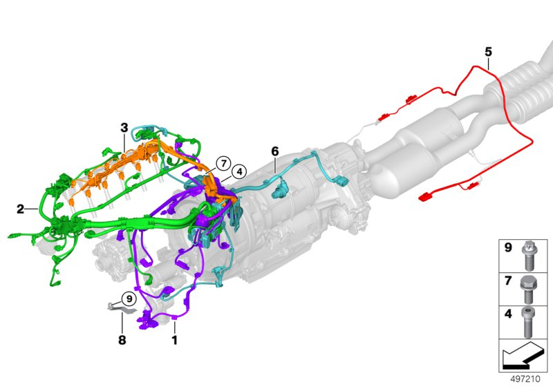 BMW 12518088723 WIRING HARNESS, ENG. SENSORI