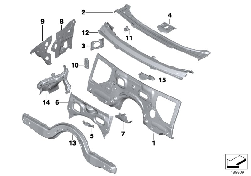 BMW 41107263658 Right Interior Column A