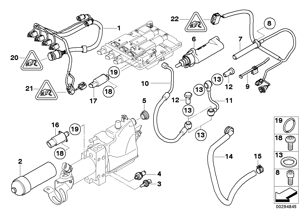 BMW 23017838944 Pressure Line, Slave Cylinder