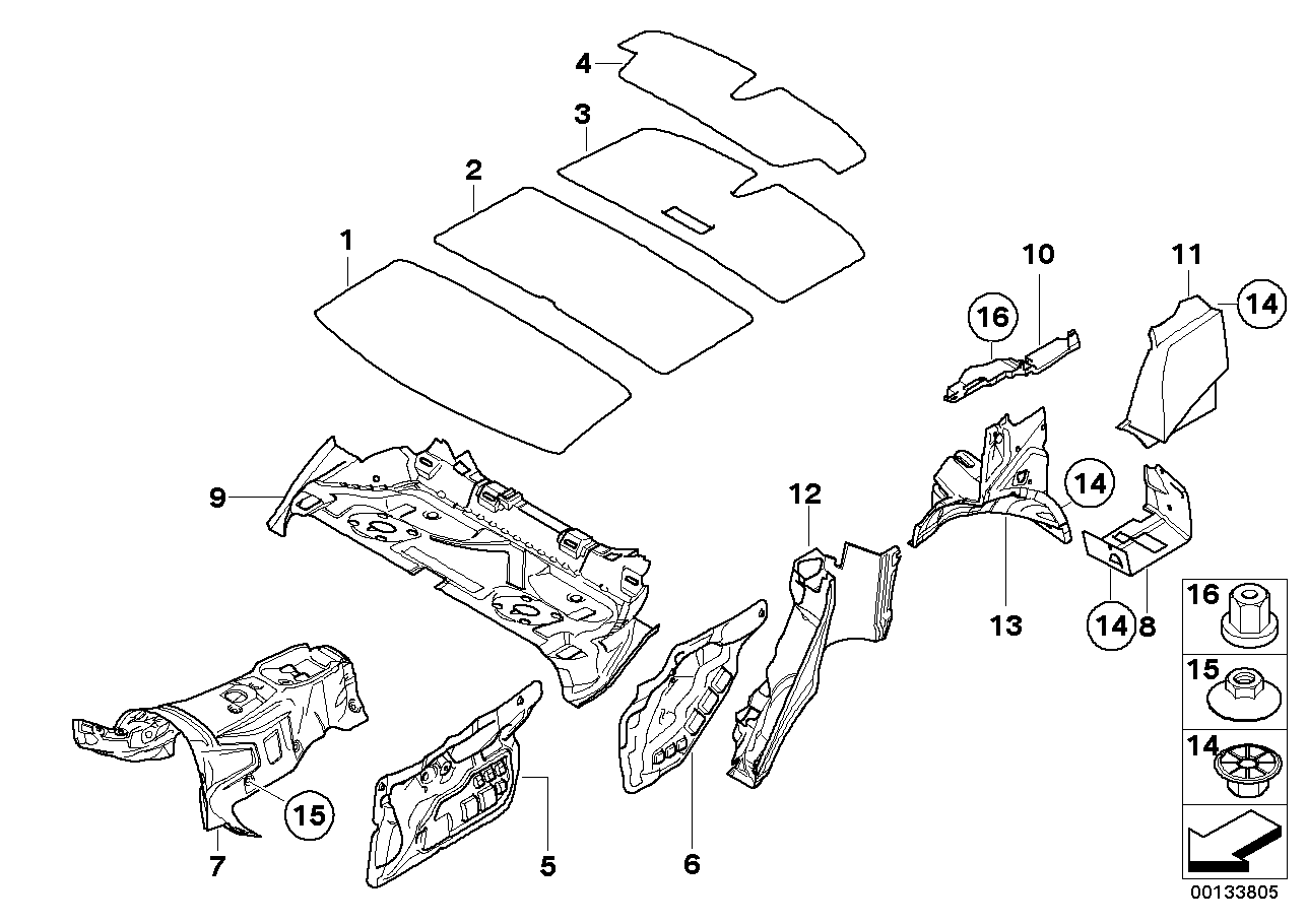 BMW 51477054320 Sound Insulation For Right Vent Louvre