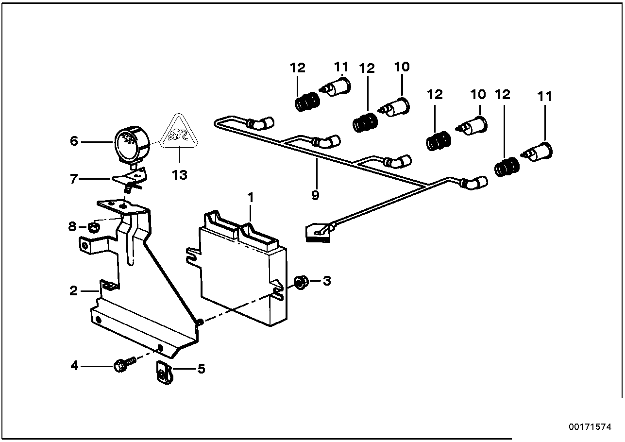 BMW 61138367664 BRACKET CONTROL UNIT PDC