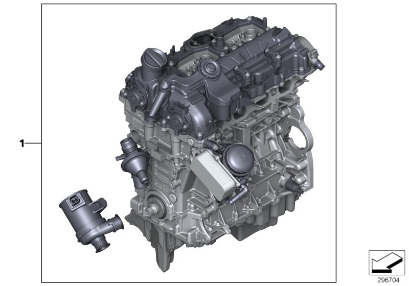 BMW 11002420320 Exchange Short Engine