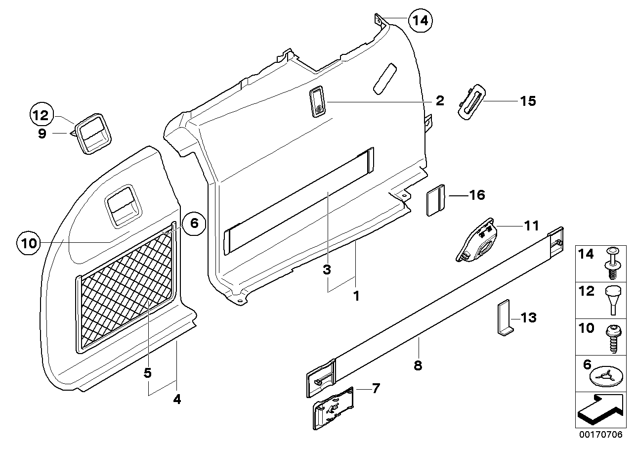 BMW 51477157758 Bracket Rubber Spring