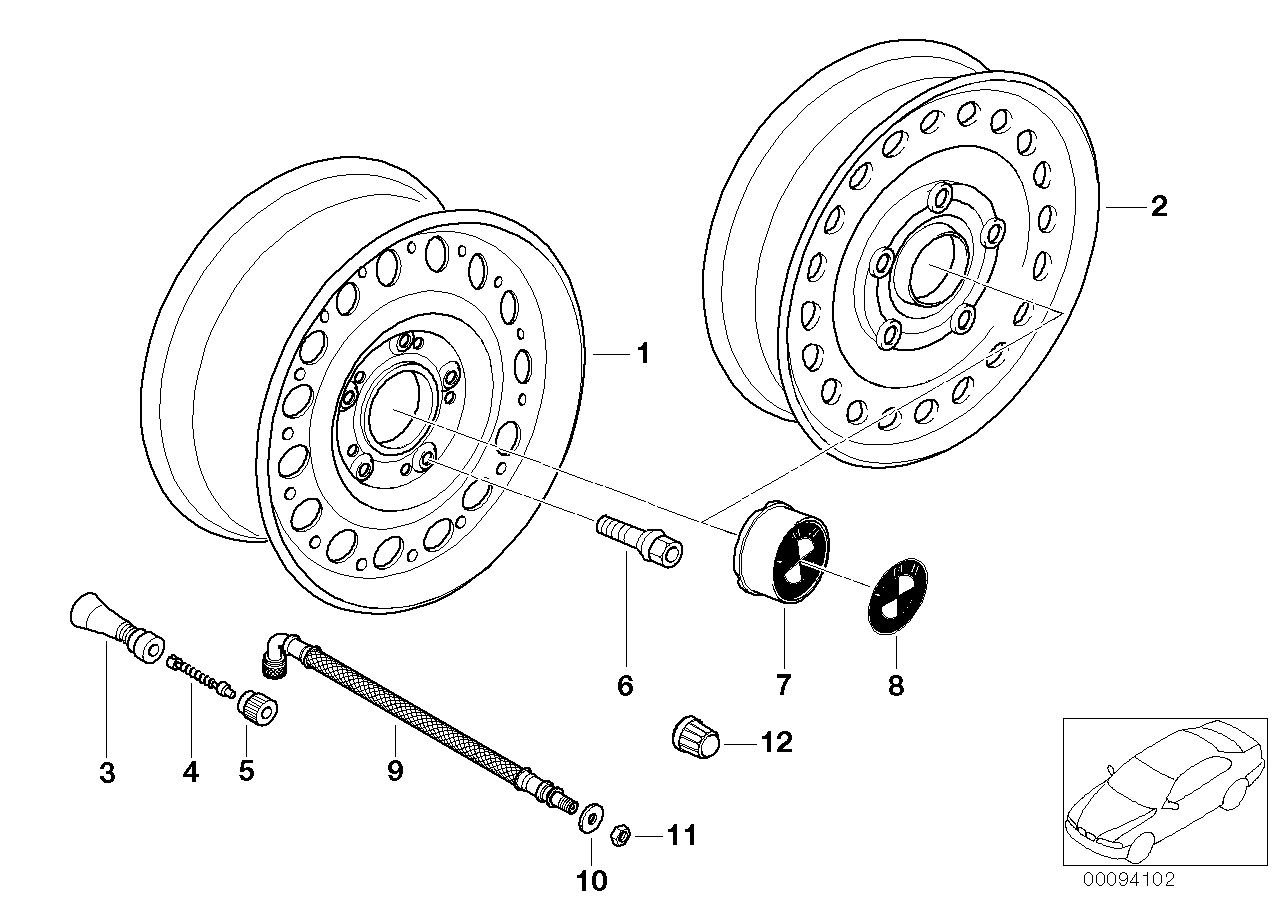 BMW 51718229473 Valve Caps