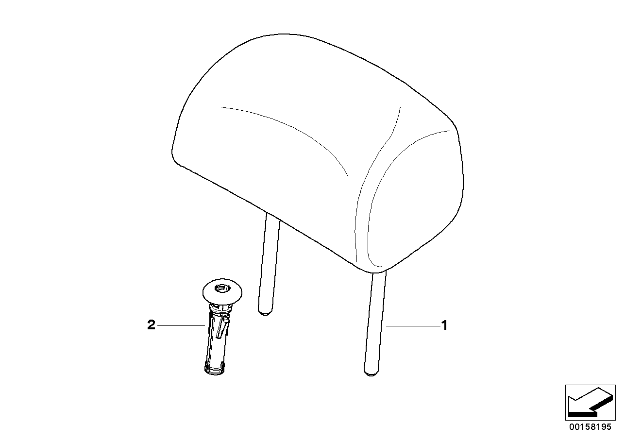 BMW 52206987944 Guide, Headrest