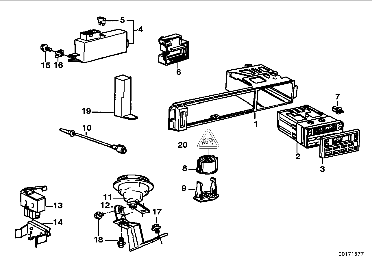 BMW 65811374212 Support Radio/On Bord Computer