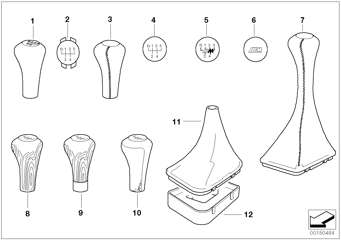 BMW 25112228714 Shifting Knob Illuminated