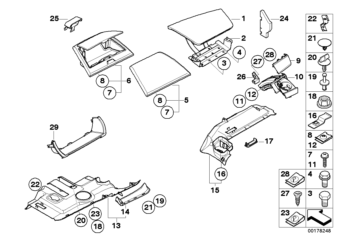 BMW 51453401824 Cover For Storage Tray-Cut-Out,Instrument.Panel