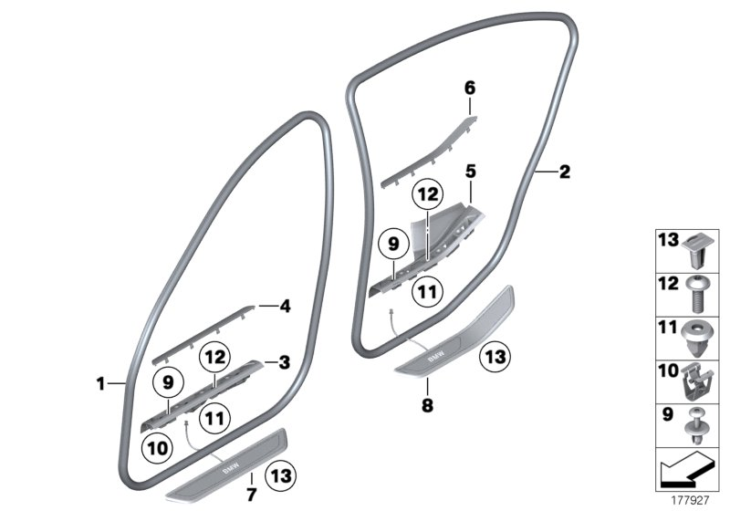 BMW 51478046291 M Trim Piece, Rear Left Entry