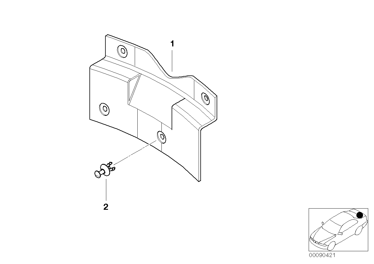 BMW 61136903198 Cover For Cable Guide