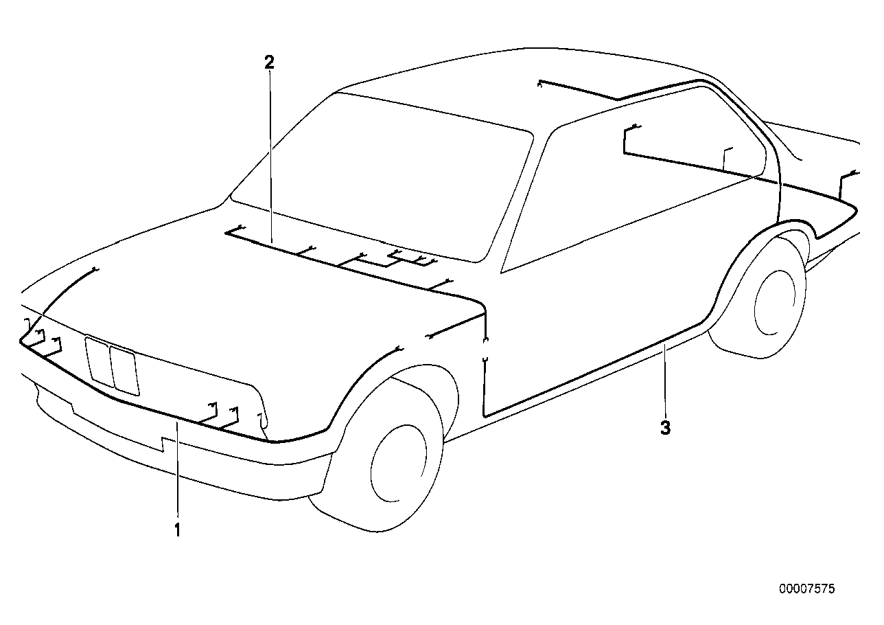 BMW 61108366735 Cable Harness Sector Ctr.