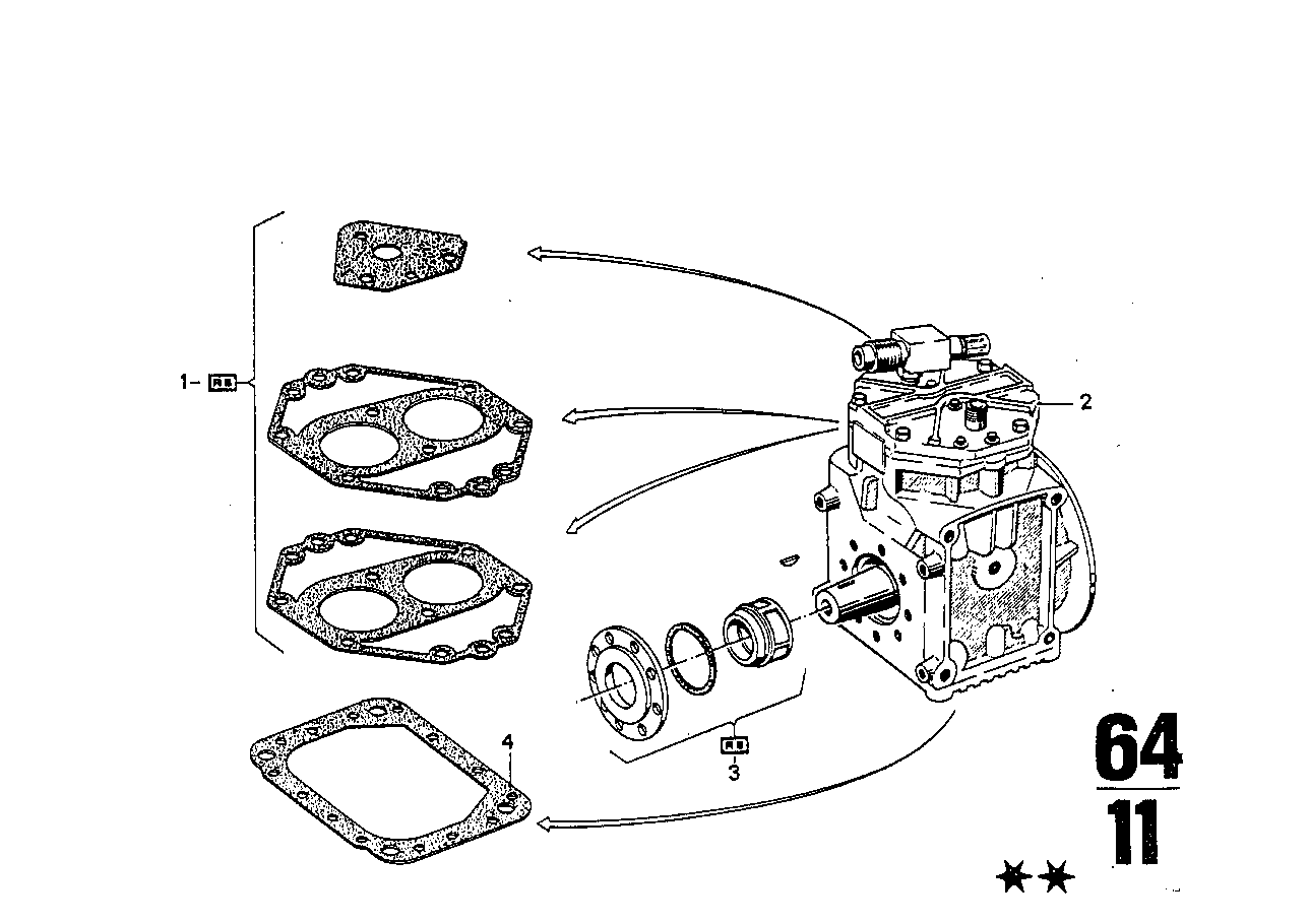 BMW 64521356615 Gasket Set Cylinder Head