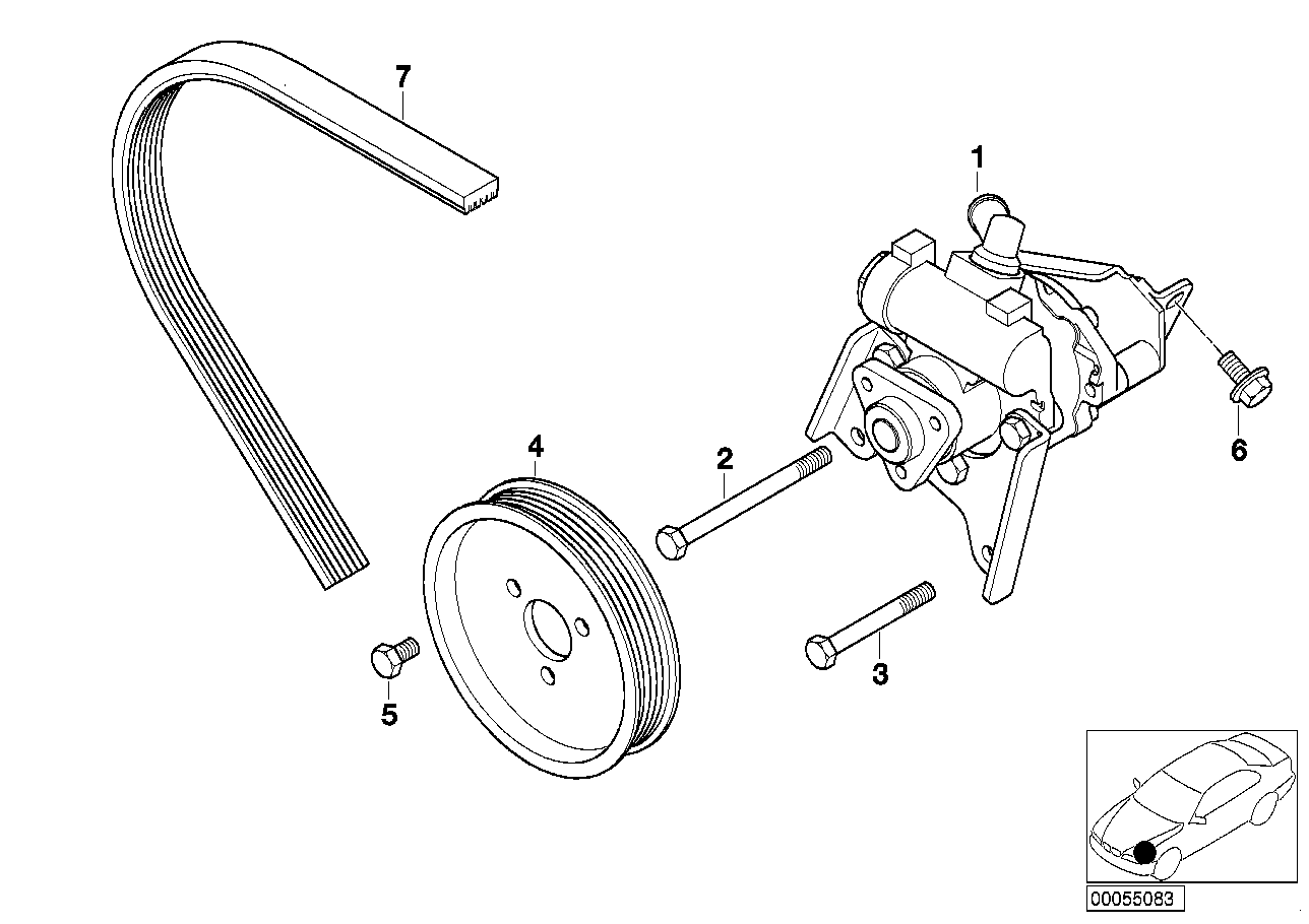 BMW 32416764726 Pressure Hose Assembly