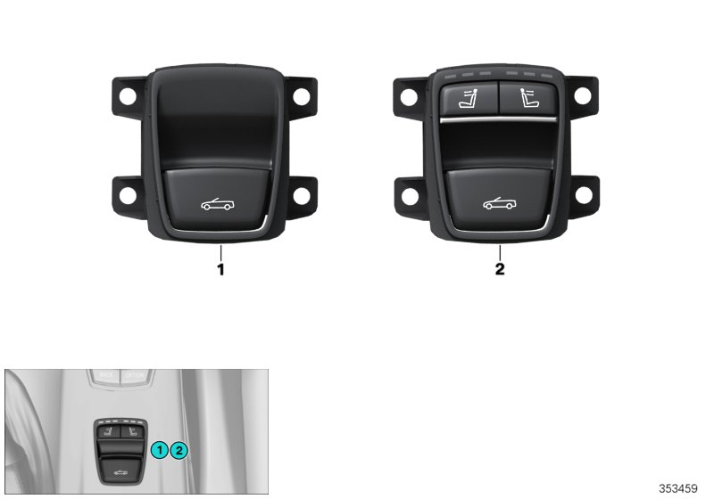 BMW 61316823045 Switch, Soft Top, Neck Warmer