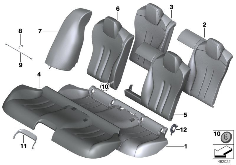 BMW 52207324369 Cover Isofix