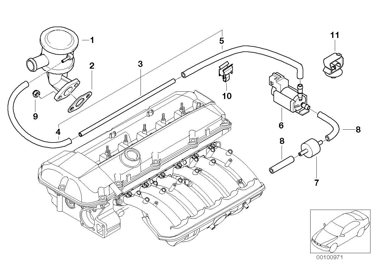 BMW 11727574487 Vacuum Hose