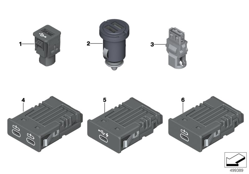 BMW 65412361367 Dual Usb Charger