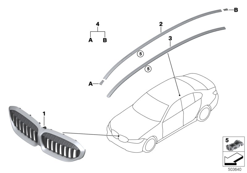 BMW 51137449428 Grill Front