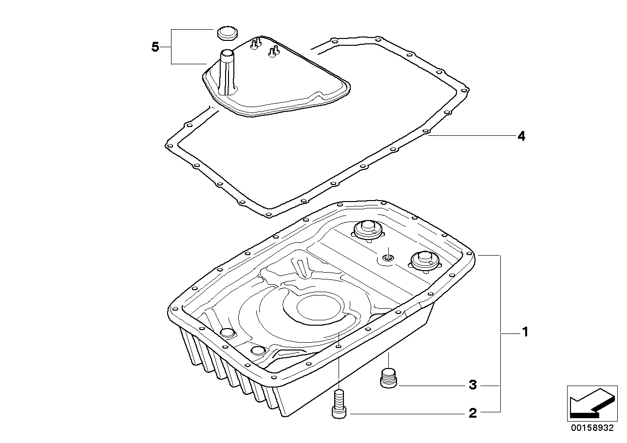 BMW 24117588753 Gasket, Oil Pan