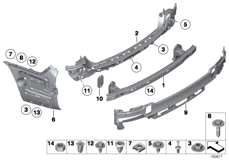 BMW 51127183883 Guide, Centre Rear