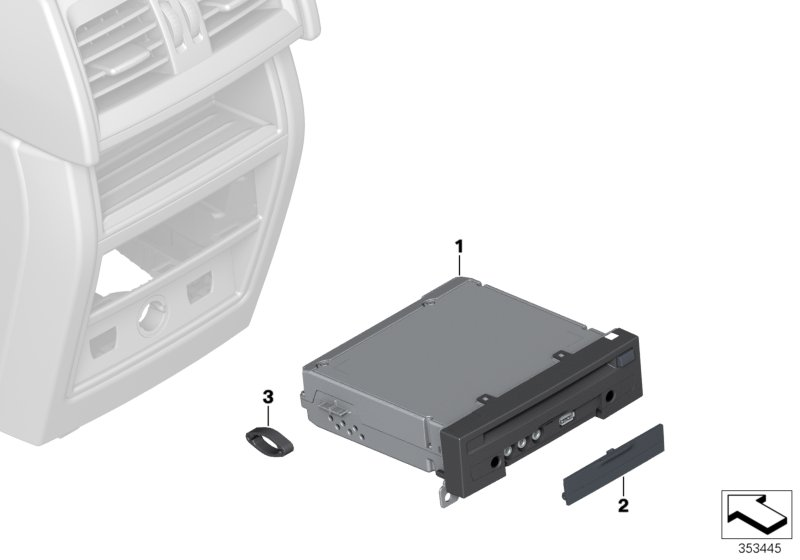 BMW 65129365772 Dvd Audio Player, Rear Cabin