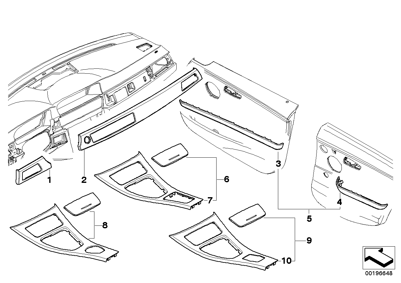 BMW 51458031333 Cover, Dashboard, Left