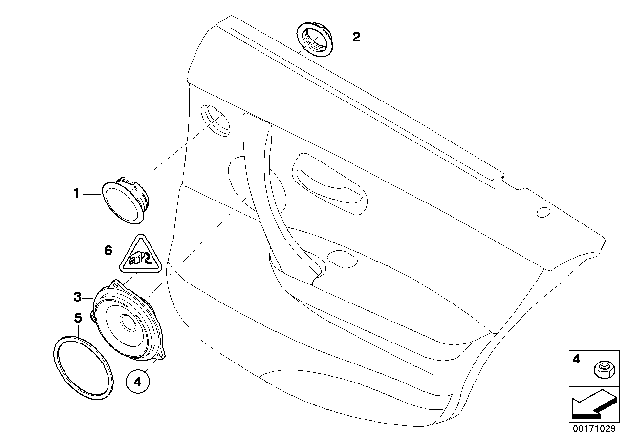 BMW 65136922215 Top-Hifi Mid-Range Loudspeaker