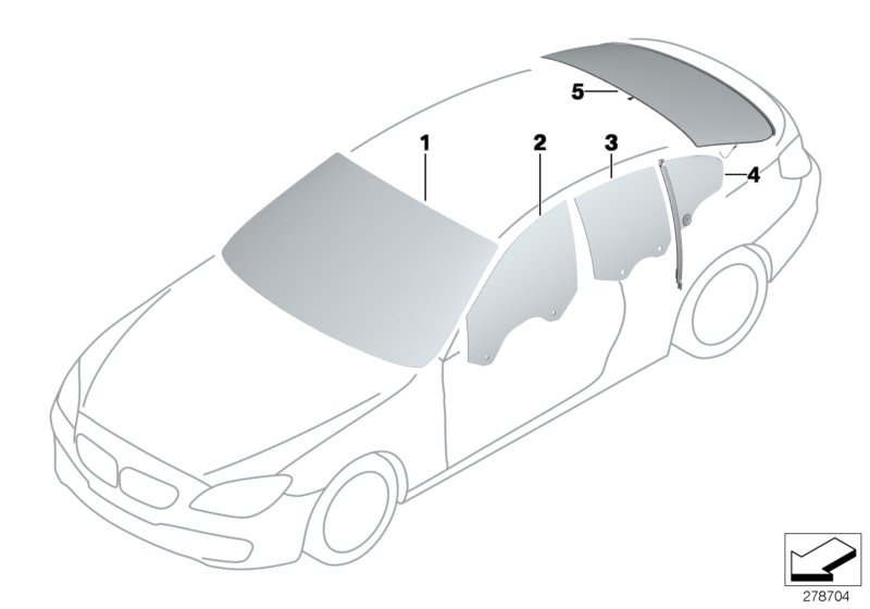 BMW 51317227330 Green Windscreen, Grey Shade Band