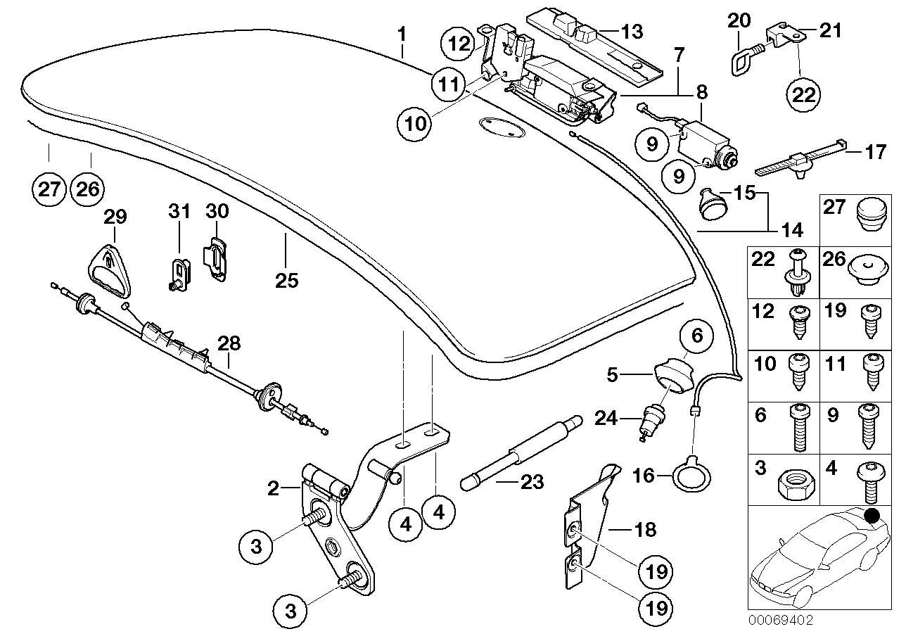 BMW 51160141100 Expanding Rivet