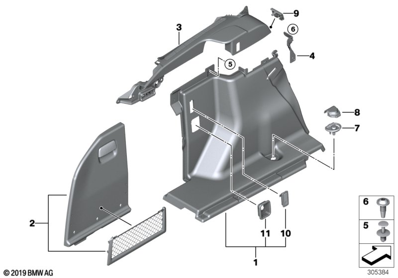 BMW 51477329899 COVER, BELT OUTLET, LEFT