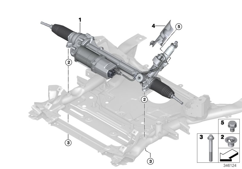 BMW 32106881441 Steering Gear, Electric