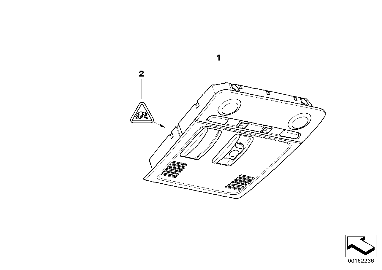 BMW 61319225524 Switch Unit Roof