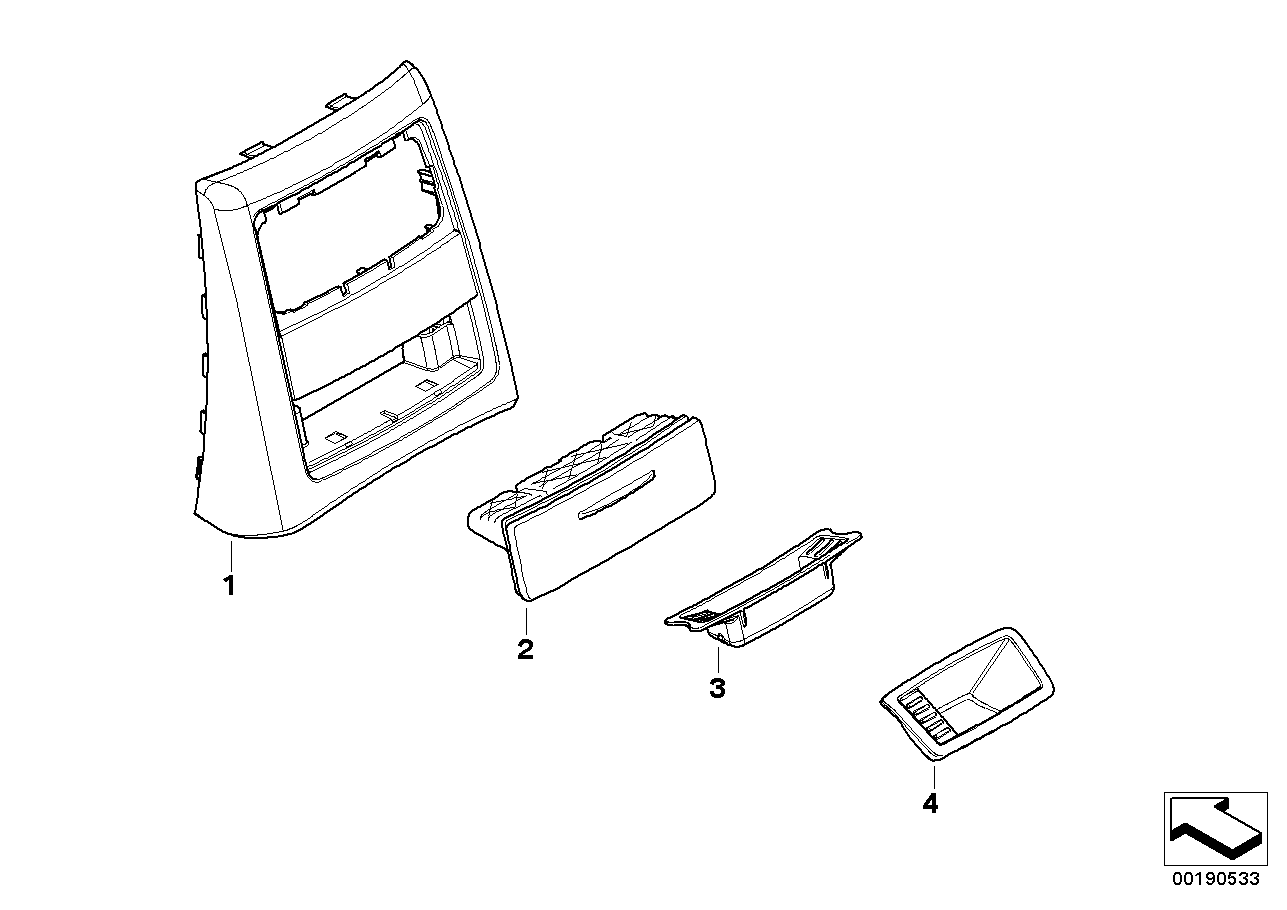 BMW 51166960689 Ashtray Insert